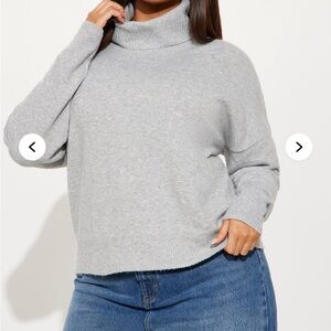 🍁Fashion Nova Gray Turtleneck Sweater